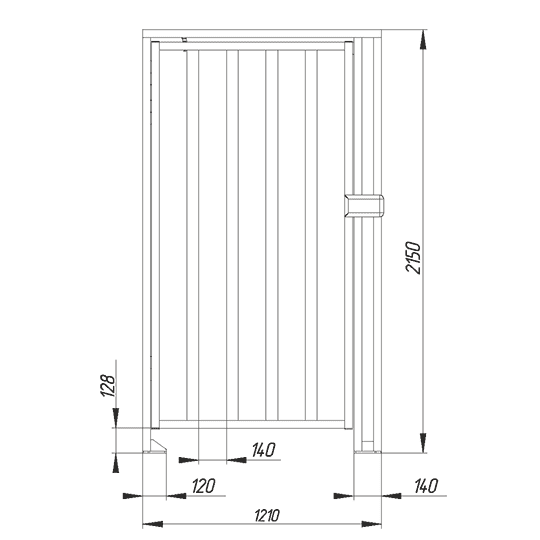 Калитка Oxgard К-10-Н (левая)